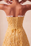 Sage Green Jacquard Ruffled Sweetheart A-Line Short Homecoming Dress