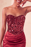 Sparkly Navy Sequin Ruched Sweetheart Tight Short Homecoming Dress