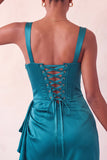 Pink Satin Beaded Tight Short Corset Homecoming Dress with Sash