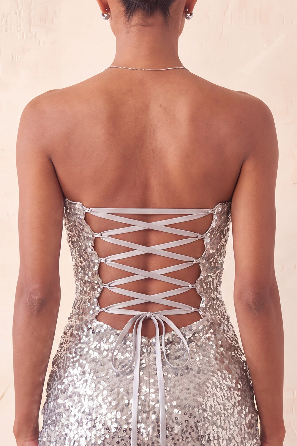 Sparkly Pink Sequin Keyhole Tight Short Homecoming Dress with Slit