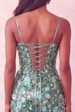 Sparkly Floral Pink Sequin Corset Tight Short Homecoming Dress