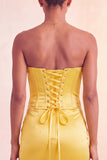 Purple Satin Beaded Ruffled Tight Short Corset Homecoming Dress