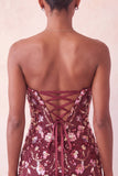 Sparkly Floral Pink Corset Sequin Tight Short Homecoming Dress