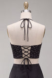 Light Purple Corset Beaded Ruffled Tight Short Homecoming Dress