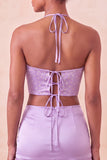 Light Purple Corset Beaded Ruffled Tight Short Homecoming Dress