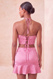Light Purple Corset Beaded Ruffled Tight Short Homecoming Dress