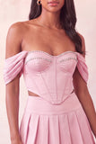 Mint Green Corset Ruched A-Line Short Homecoming Dress with Beading