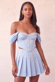 Mint Green Corset Ruched A-Line Short Homecoming Dress with Beading
