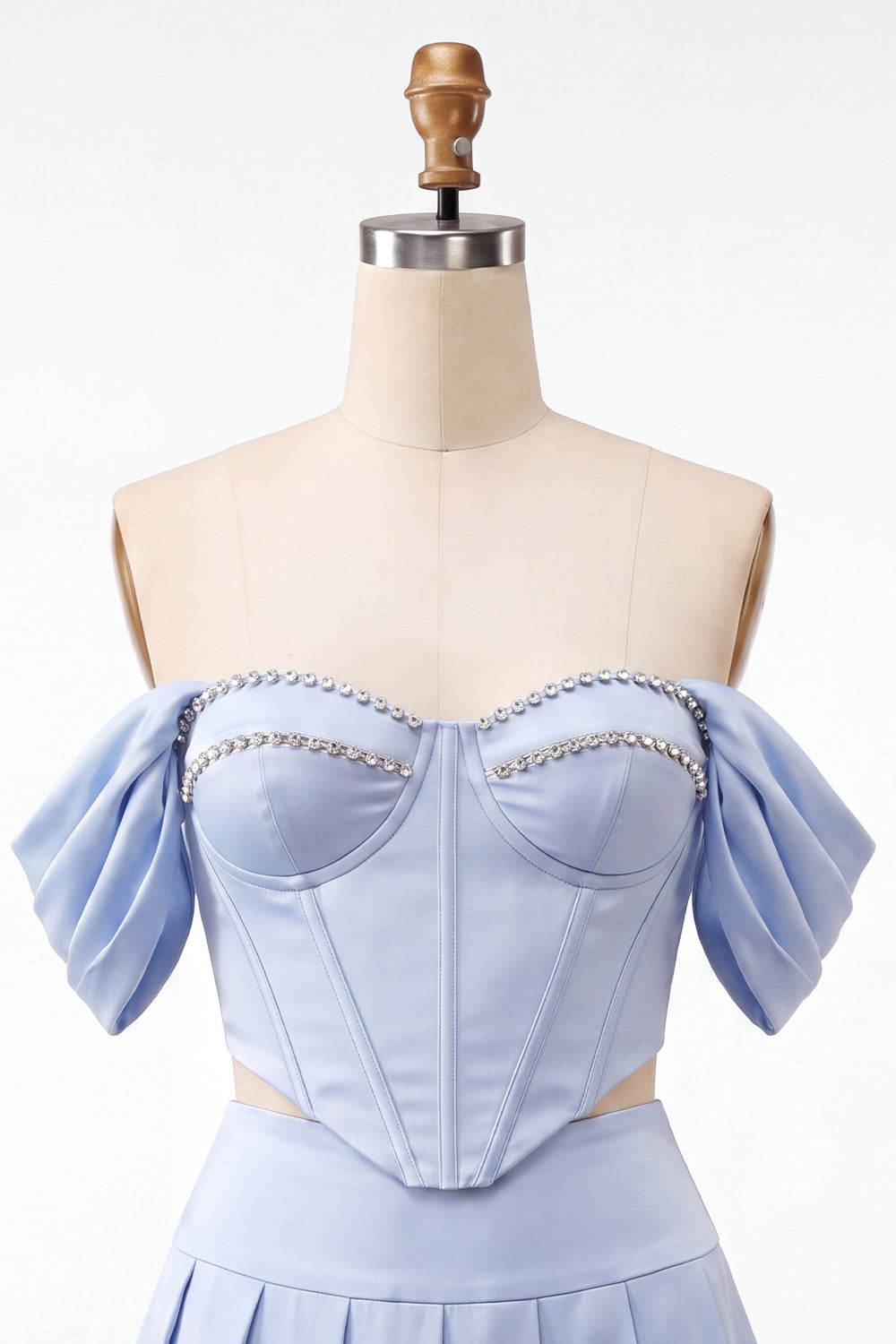 Mint Green Corset Ruched A-Line Short Homecoming Dress with Beading