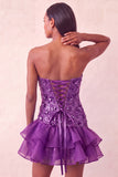 Sparkly Champagne Floral Sequin Ruffled Tight Short Homecoming Dress