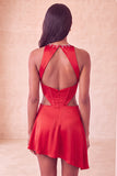 Green Corset Round Neck A-Line Cut Out Short Homecoming Dress