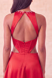 Green Corset Round Neck A-Line Cut Out Short Homecoming Dress