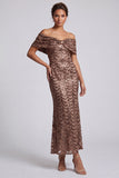 Sparkly Olive Long Mermaid Sequin Mother of the Bride Dress