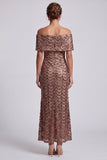 Sparkly Olive Long Mermaid Sequin Mother of the Bride Dress