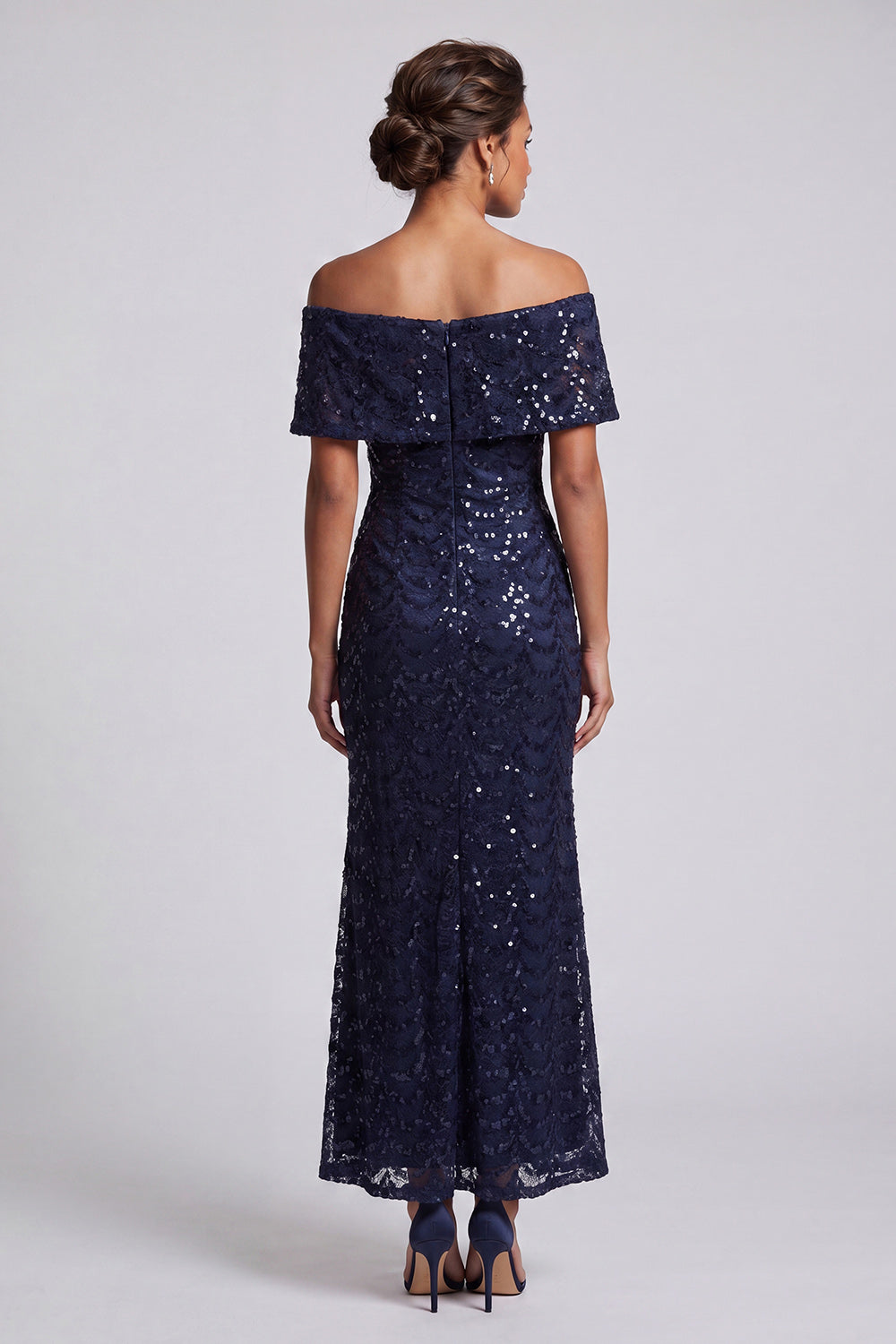Sparkly Olive Long Mermaid Sequin Mother of the Bride Dress