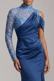 Sparkly Champagne Mermaid Beaded Long Mother of the Bride Dress with Slit