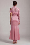 Sparkly Champagne Mermaid Beaded Long Mother of the Bride Dress with Slit