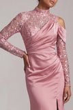 Sparkly Champagne Mermaid Beaded Long Mother of the Bride Dress with Slit