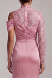Sparkly Champagne Mermaid Beaded Long Mother of the Bride Dress with Slit