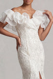 Sparkly Light Pink Long Mermaid Sequin Mother of the Bride Dress with Ruffles