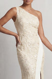 Long Mermaid Sequin Sparkly Light Pink Mother of the Bride Dress with Slit