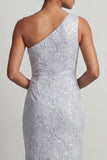 Long Mermaid Sequin Sparkly Light Pink Mother of the Bride Dress with Slit