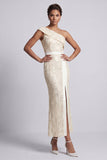 Mermaid Sequin Long Sparkly Light Pink Mother of the Bride Dress with Slit