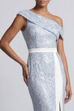 Mermaid Sequin Long Sparkly Light Pink Mother of the Bride Dress with Slit