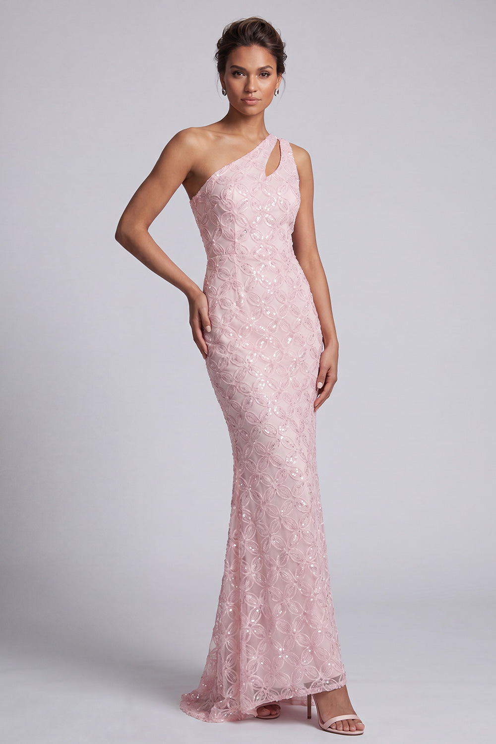 Sparkly Red Sequin Mermaid Long Mother of the Bride Dress with Keyhole