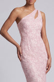 Sparkly Red Sequin Mermaid Long Mother of the Bride Dress with Keyhole