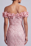 Sparkly Champagne Sequin Mermaid Long Mother of the Bride Dress with 3D Flowers