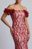 Sparkly Champagne Sequin Mermaid Long Mother of the Bride Dress with 3D Flowers