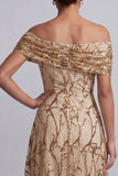 Sparkly Floral Pink Beaded A-Line Long Mother of the Bride Dress