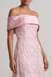 Sparkly Champagne Sequin A-Line Long Mother of the Bride Dress