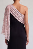 Sparkly Black and Champagne Sequin Mermaid Long Mother of the Bride Dress