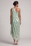 Sparkly Sequin Champagne A-Line Long Mother of the Bride Dress