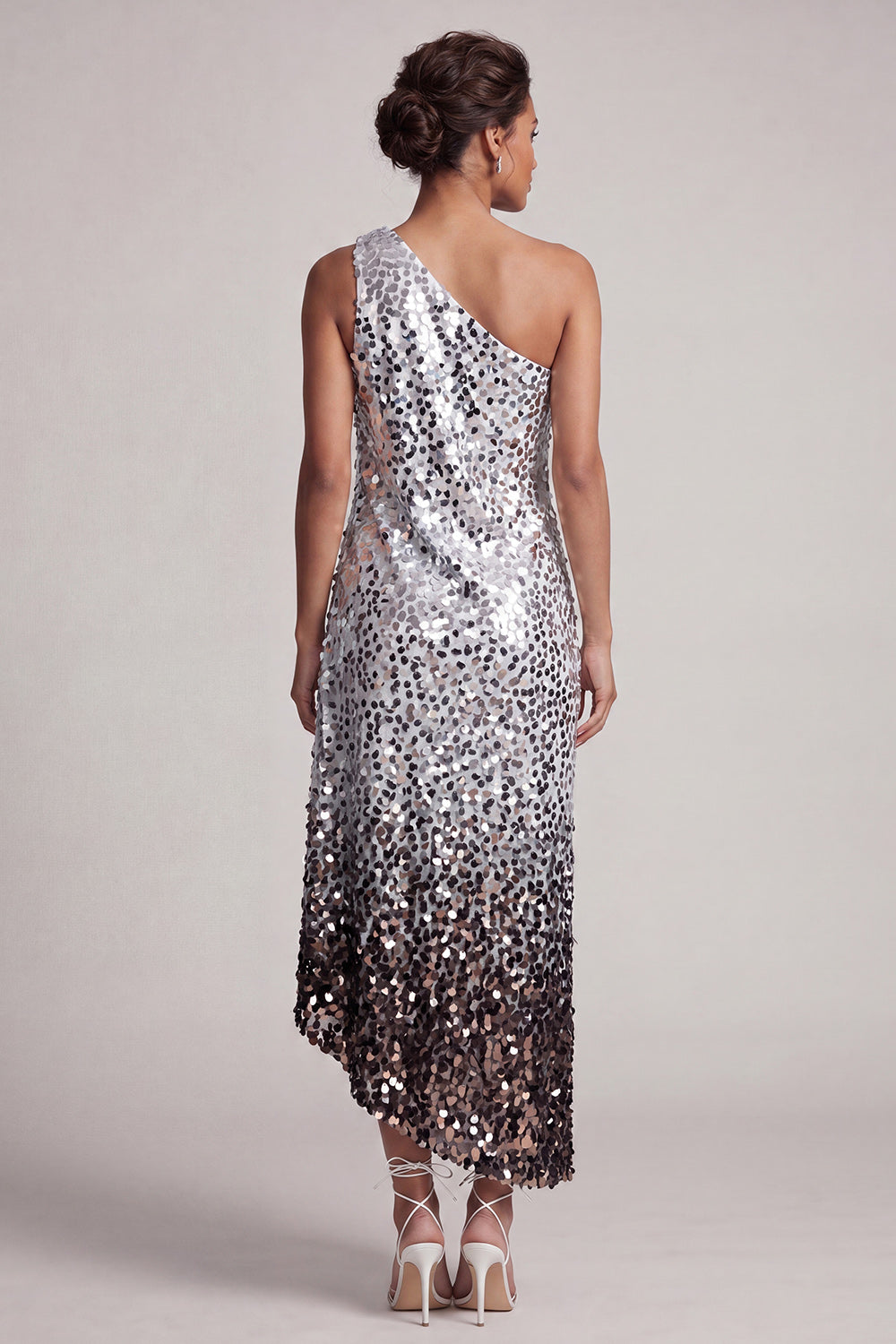 Sparkly Sequin Champagne A-Line Long Mother of the Bride Dress