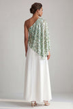 Sparkly Sequin Silver A-Line Long Mother of the Bride Dress
