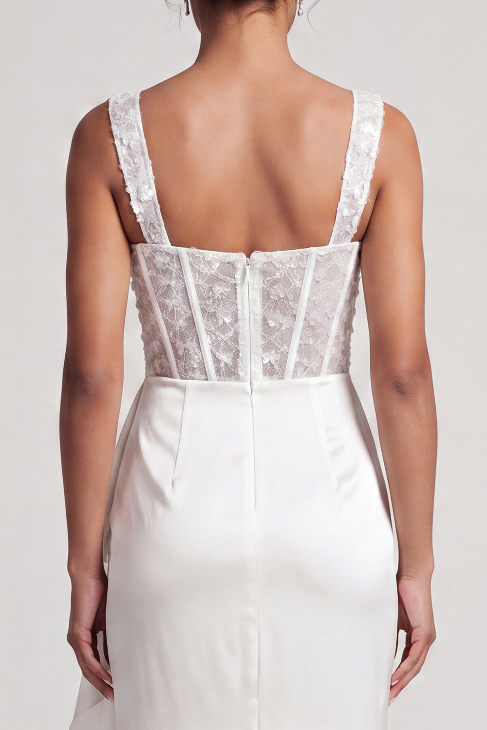 Sparkly Champagne Corset Ruffled Mermaid Long Mother of the Bride Dress