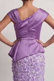 Floral Dusty Sage Ruched Beaded Mermaid Long Mother of the Bride Dress