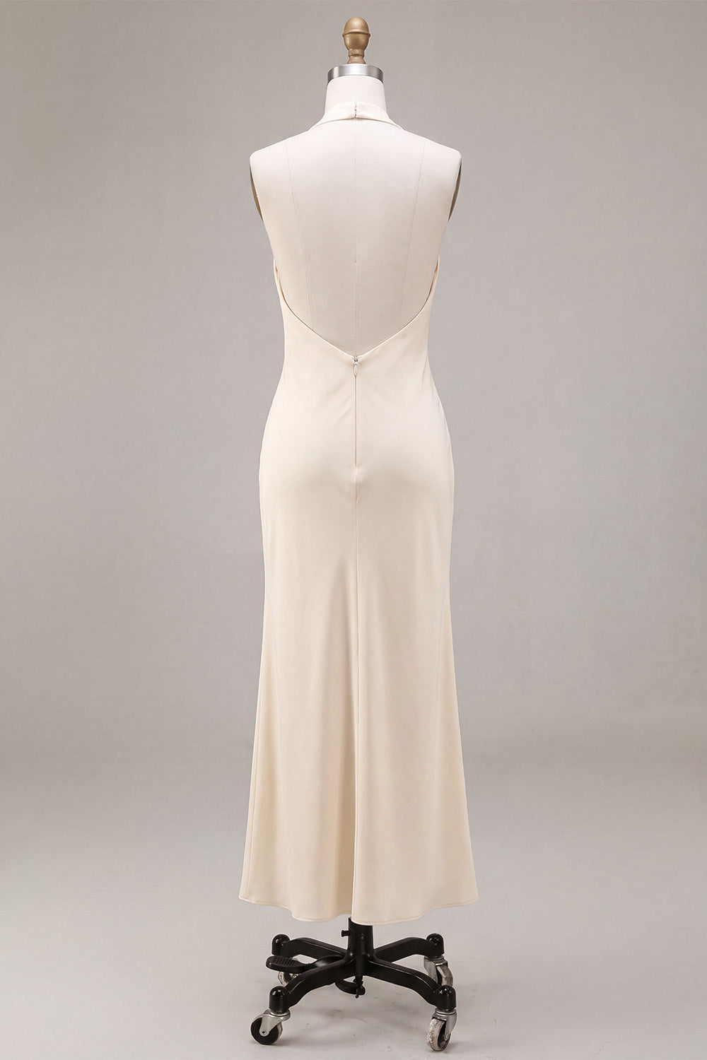 Apricot Ruffled Ruched Maxi Wedding Guest Dress with 3D Flower
