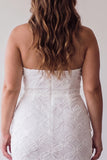 Floral White Halter Neck Tight Short Graduation Homecoming Dress