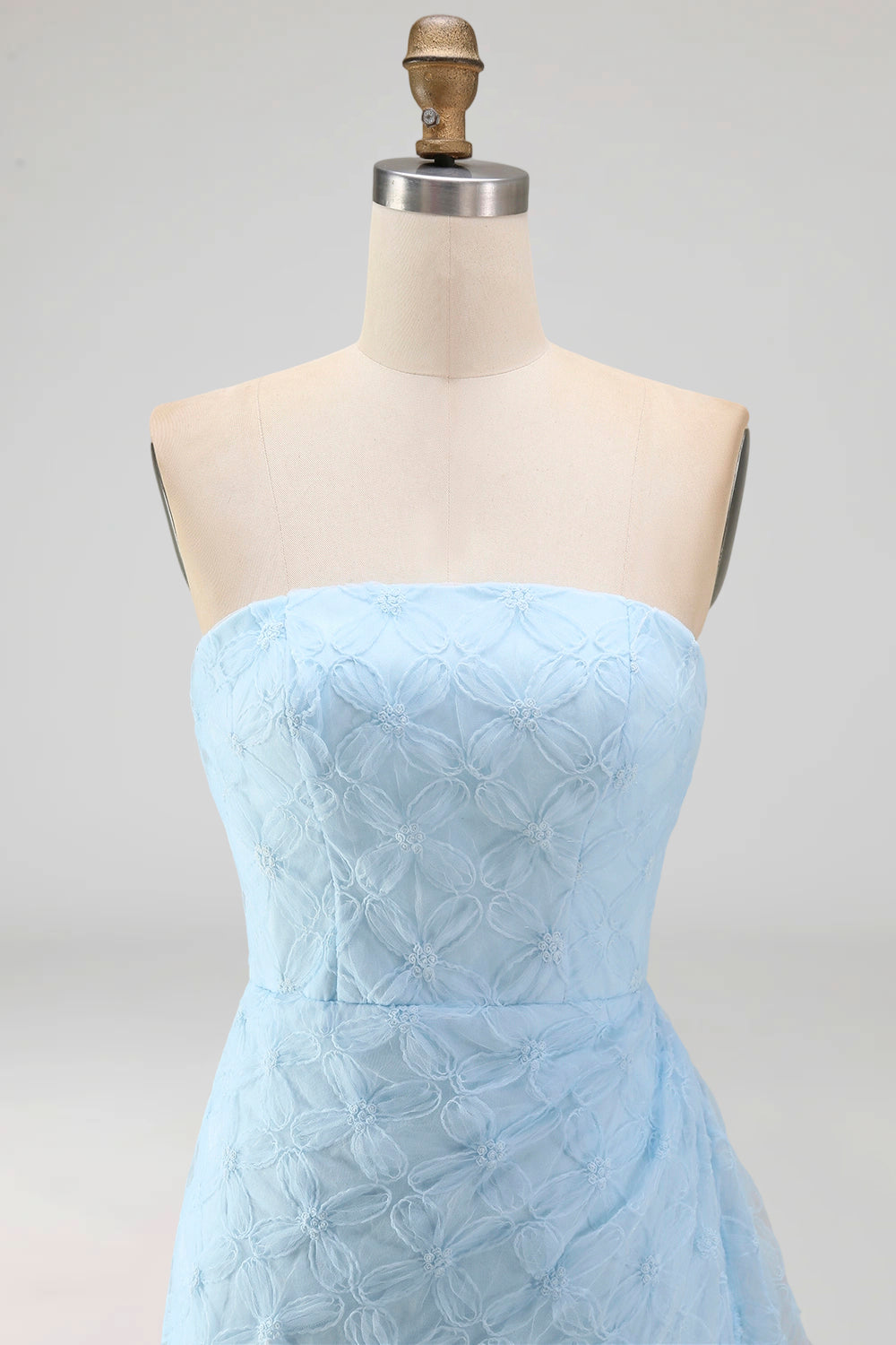 White Ruched Floral Tight Short Graduation Dress with Side Cape