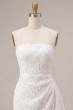 White Ruched Floral Tight Short Graduation Dress with Side Cape
