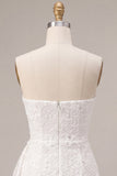 White Ruched Floral Tight Short Graduation Dress with Side Cape
