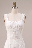White Square Neck Tight Short Graduation Dress