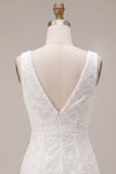 Floral White V-Neck A-Line Short Graduation Dress with Bow