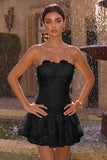 Floral Pink Beaded A-Line Short Homecoming Dress