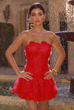Floral Pink Beaded A-Line Short Homecoming Dress