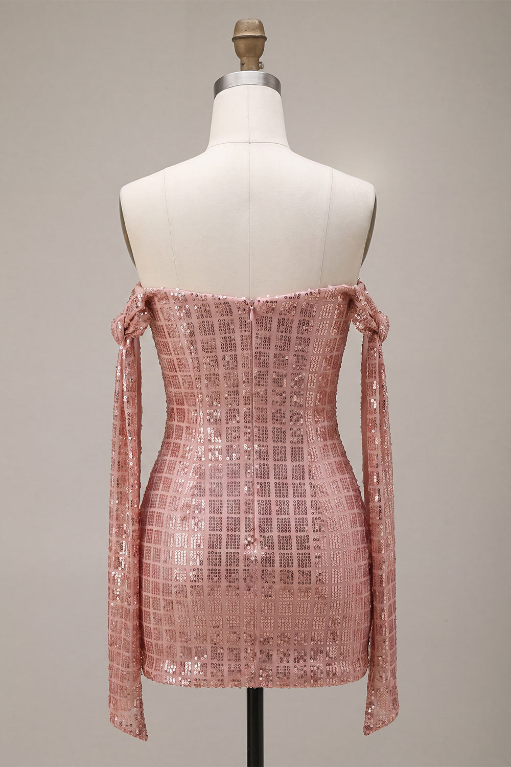 Sparkly Champagne Sequin Tight Short Homecoming Dress